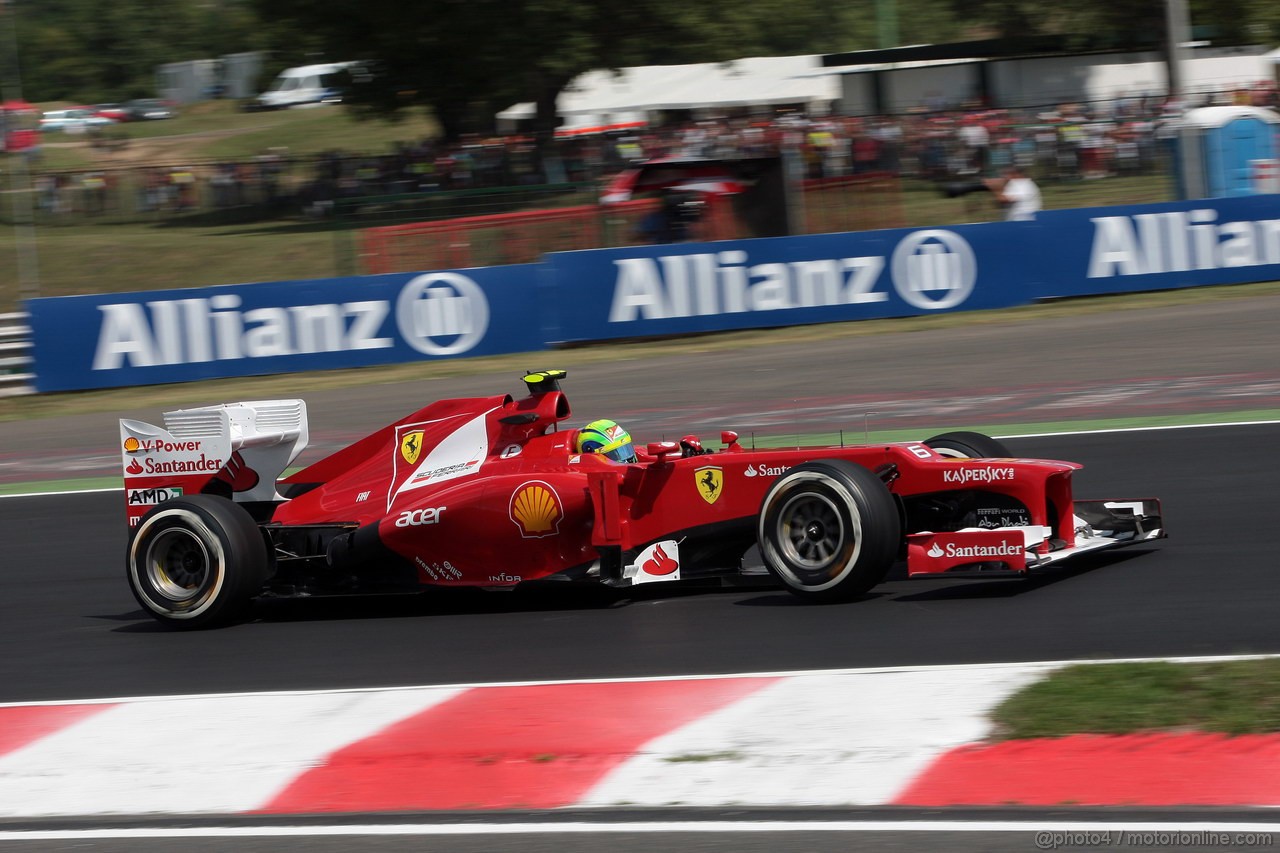 GP UNGHERIA, 27.07.2012- Prove Libere 2, Felipe Massa (BRA) Ferrari F2012 