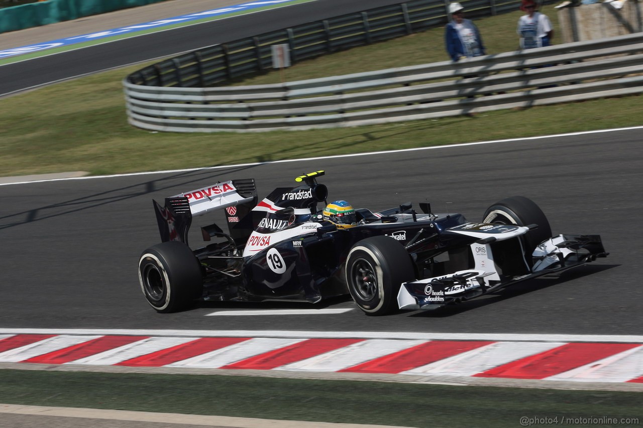 GP UNGHERIA, 27.07.2012- Prove Libere 2, Bruno Senna (BRA) Williams F1 Team FW34 