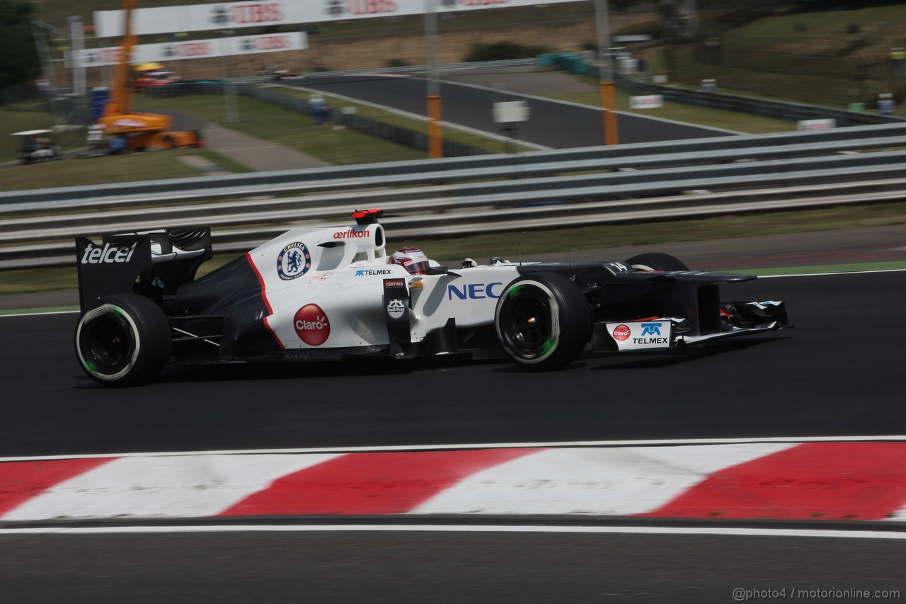 GP UNGHERIA, 27.07.2012- Prove Libere 2, Kamui Kobayashi (JAP) Sauber F1 Team C31 