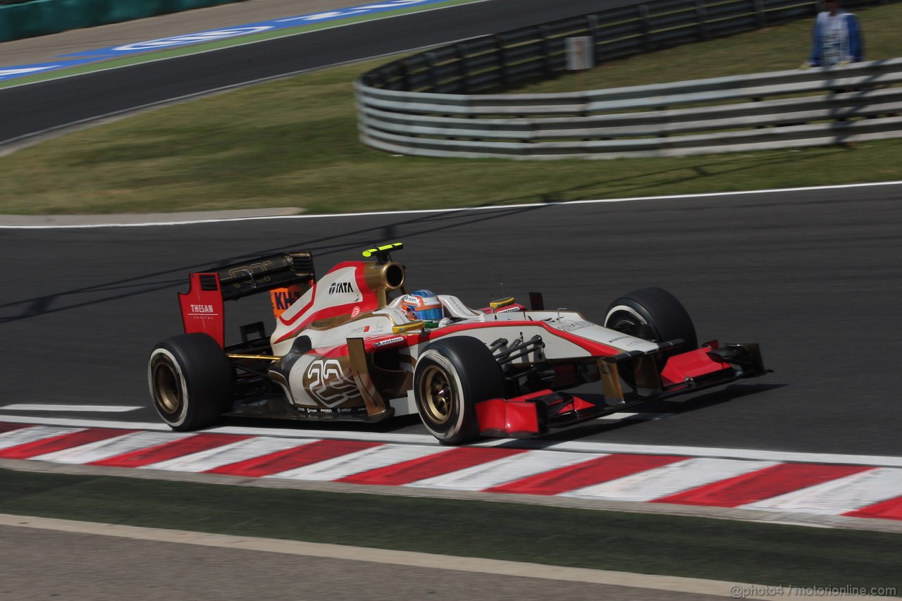 GP UNGHERIA, 27.07.2012- Prove Libere 2, Narain Karthikeyan (IND) HRT Formula 1 Team F112 
