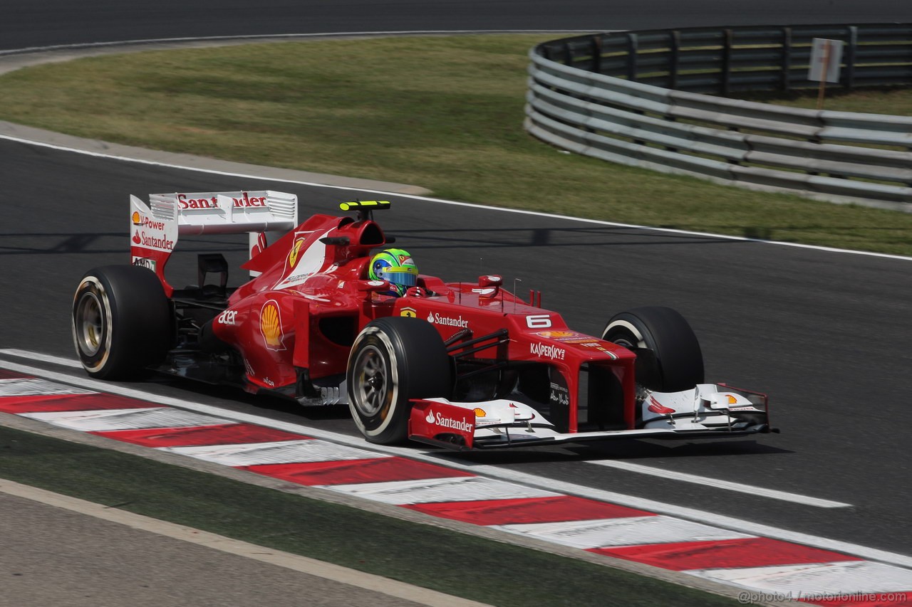 GP UNGHERIA, 27.07.2012- Prove Libere 2, Felipe Massa (BRA) Ferrari F2012 