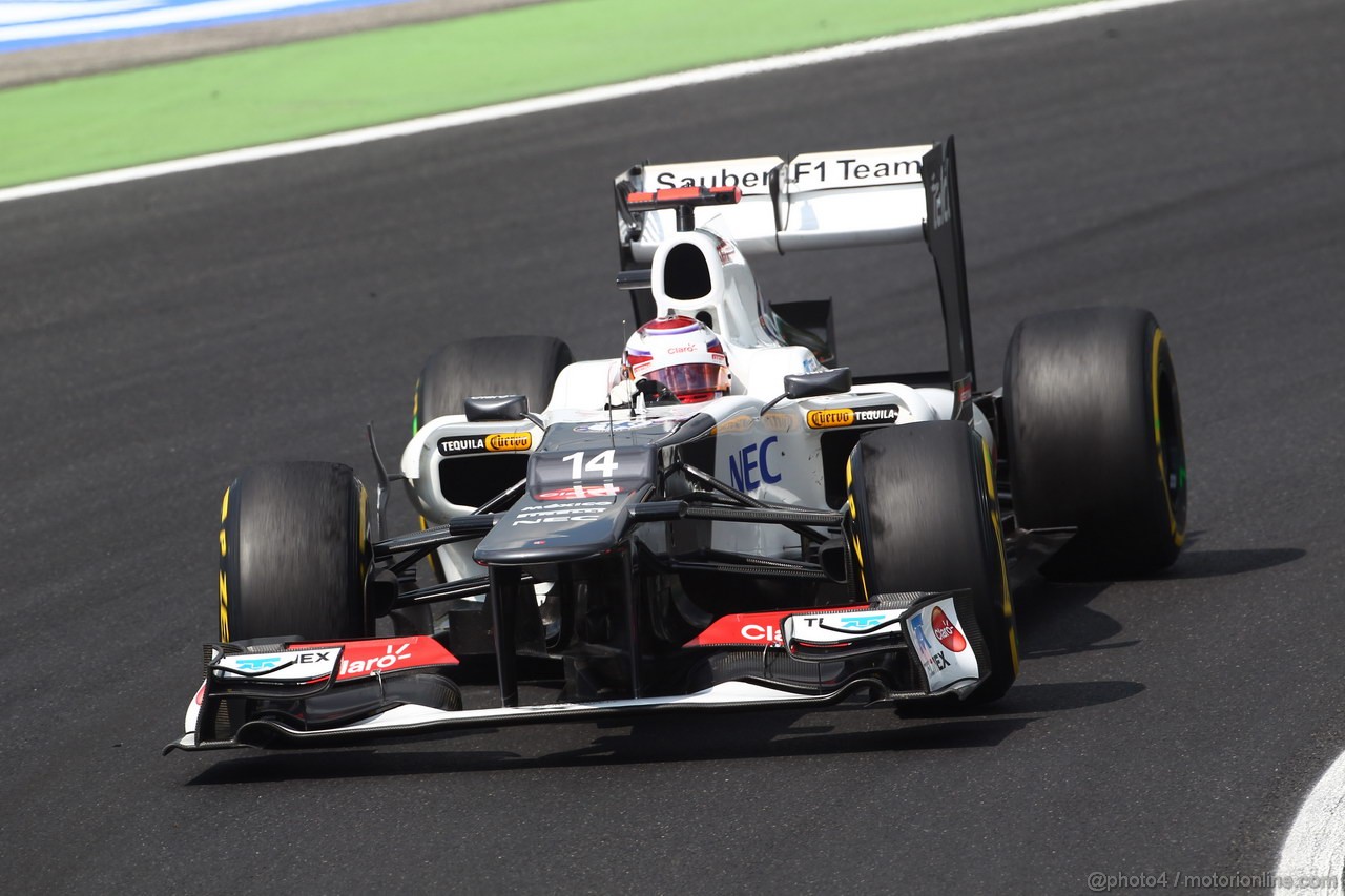 GP UNGHERIA, 27.07.2012- Prove Libere 2, Kamui Kobayashi (JAP) Sauber F1 Team C31 