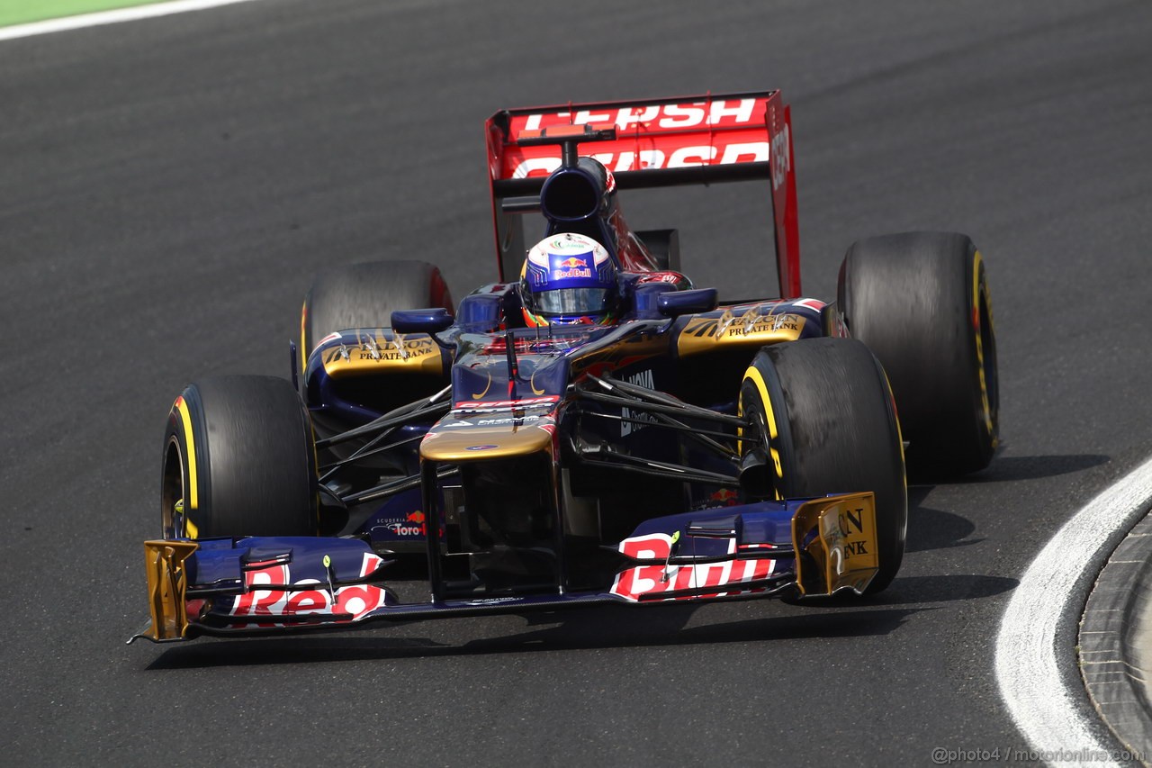 GP UNGHERIA, 27.07.2012- Prove Libere 2,Daniel Ricciardo (AUS) Scuderia Toro Rosso STR7 