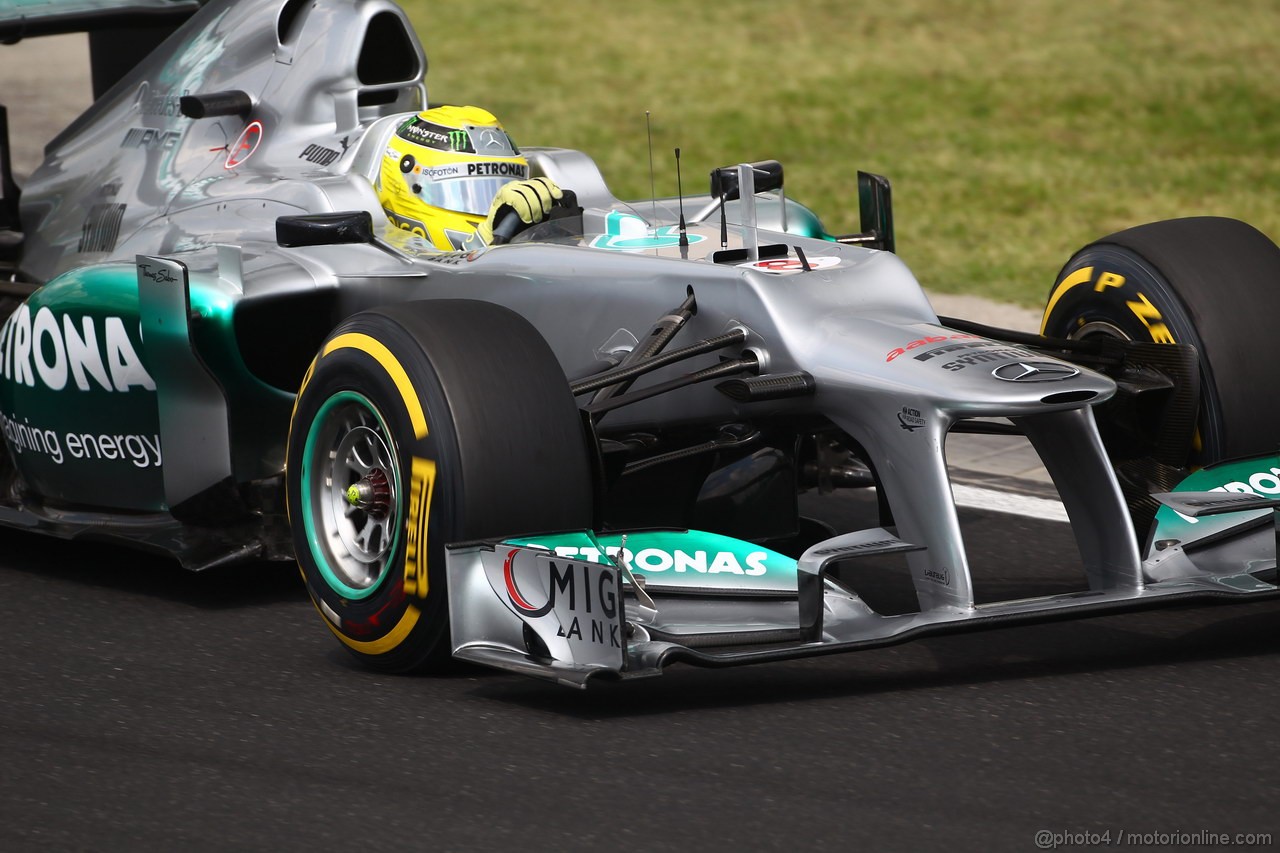 GP UNGHERIA, 27.07.2012- Prove Libere 2, Nico Rosberg (GER) Mercedes AMG F1 W03 