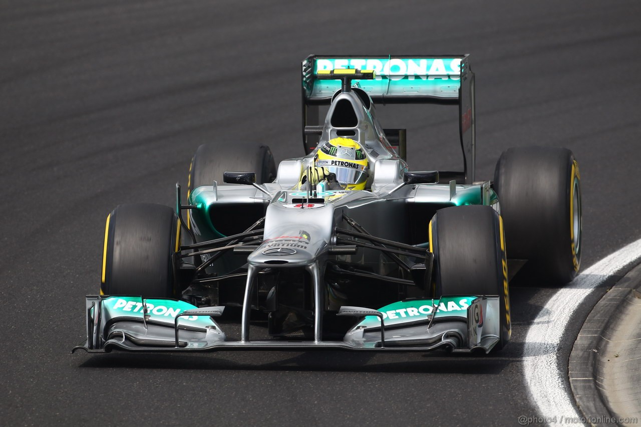 GP UNGHERIA, 27.07.2012- Prove Libere 2, Nico Rosberg (GER) Mercedes AMG F1 W03