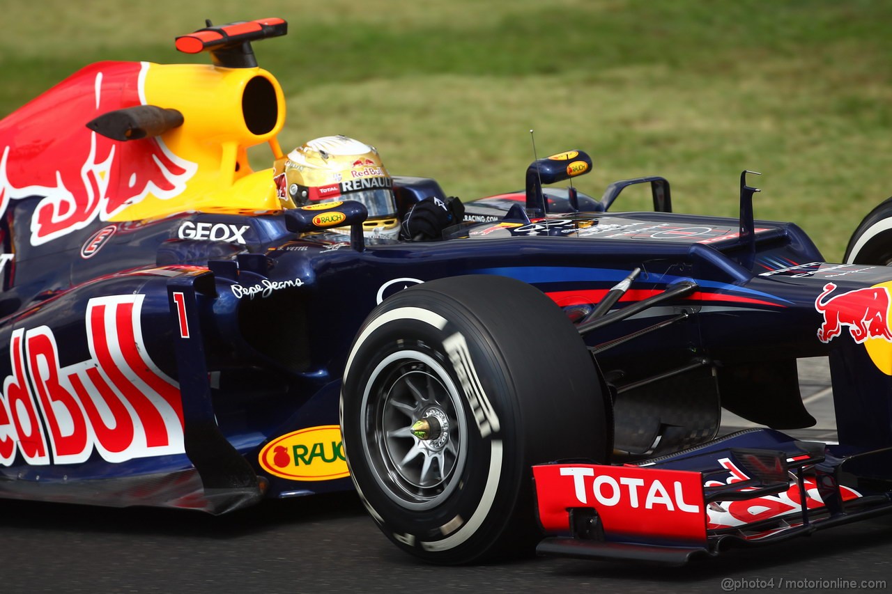 GP UNGHERIA, 27.07.2012- Prove Libere 2, Sebastian Vettel (GER) Red Bull Racing RB8 