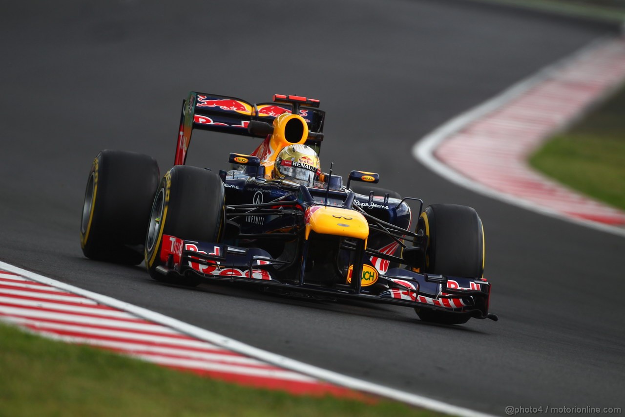 GP UNGHERIA, 27.07.2012- Prove Libere 2, Sebastian Vettel (GER) Red Bull Racing RB8 