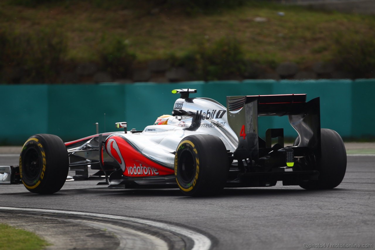 GP UNGHERIA, 27.07.2012- Prove Libere 2, Lewis Hamilton (GBR) McLaren Mercedes MP4-27 