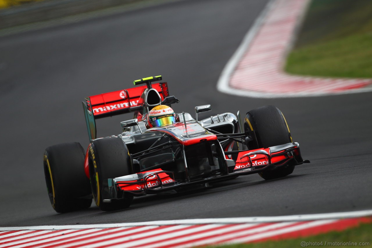 GP UNGHERIA, 27.07.2012- Prove Libere 2, Lewis Hamilton (GBR) McLaren Mercedes MP4-27