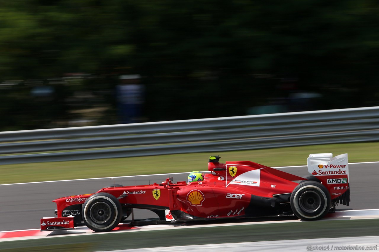 GP UNGHERIA, 27.07.2012- Prove Libere 2, Felipe Massa (BRA) Ferrari F2012 