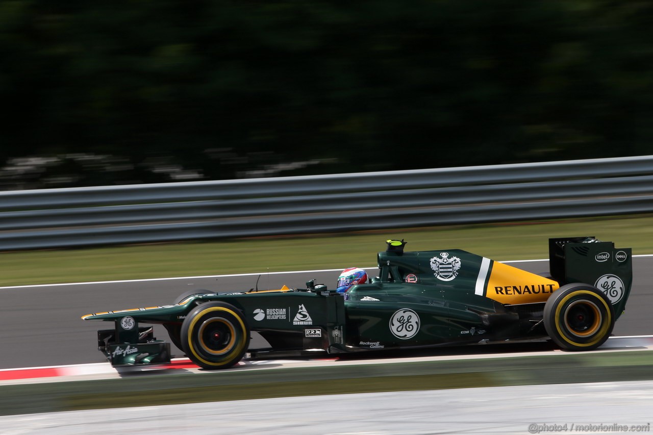 GP UNGHERIA, 27.07.2012- Prove Libere 2, Vitaly Petrov (RUS) Caterham F1 Team CT01 