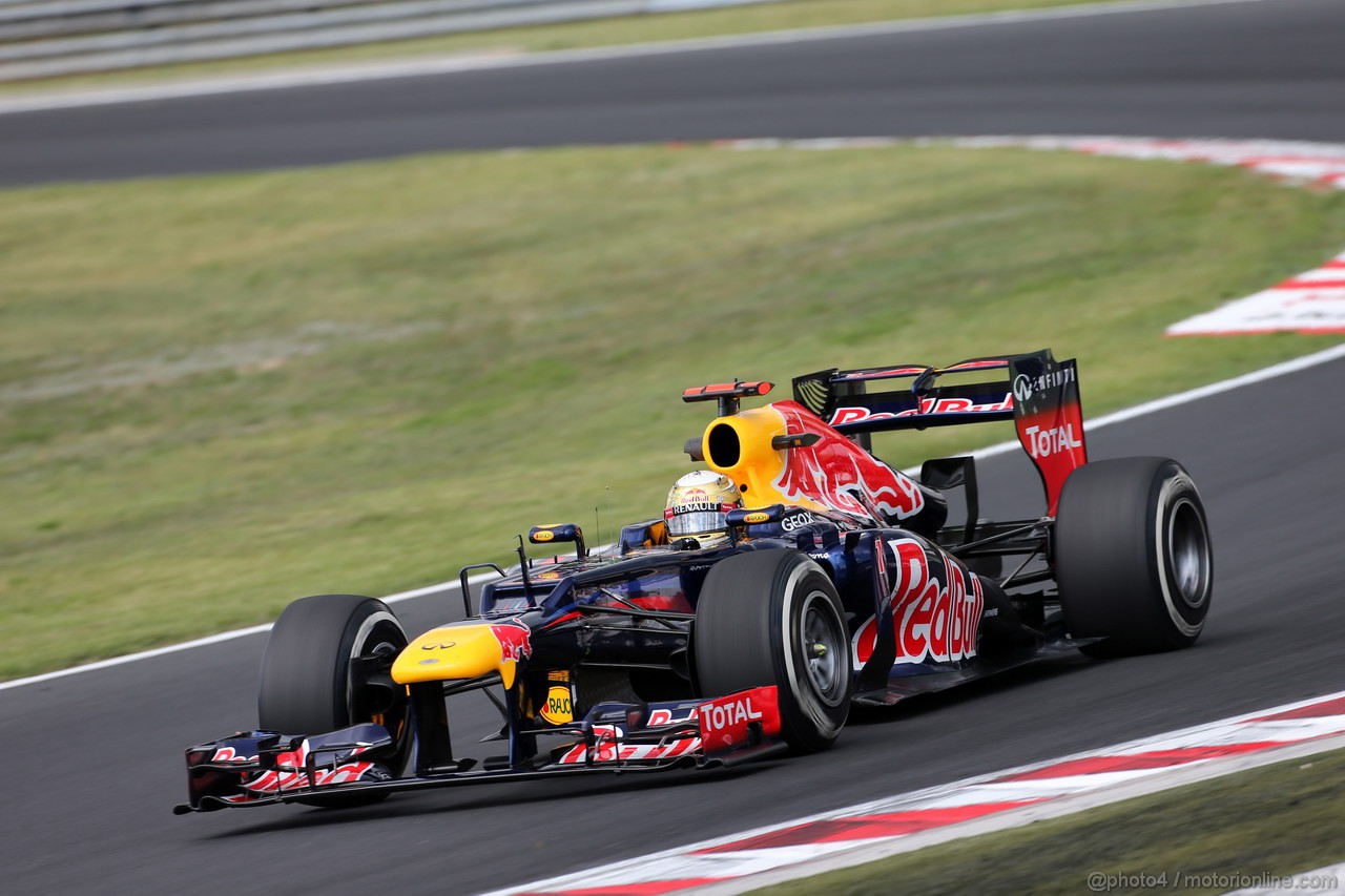 GP UNGHERIA, 27.07.2012- Prove Libere 2, Sebastian Vettel (GER) Red Bull Racing RB8 