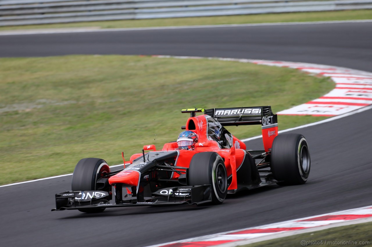 GP UNGHERIA, 27.07.2012- Prove Libere 2, Charles Pic (FRA) Marussia F1 Team MR01 