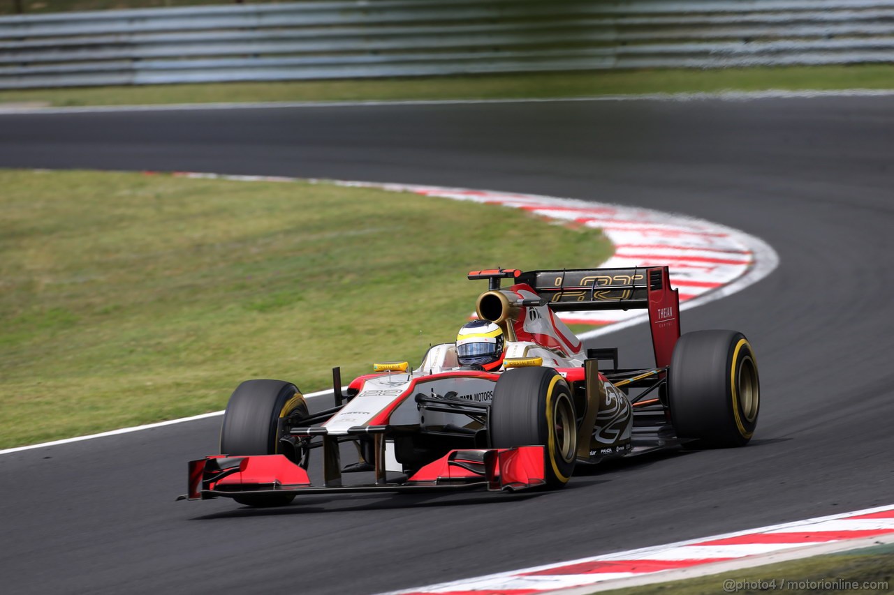 GP UNGHERIA, 27.07.2012- Prove Libere 2, Pedro de la Rosa (ESP) HRT Formula 1 Team F112 