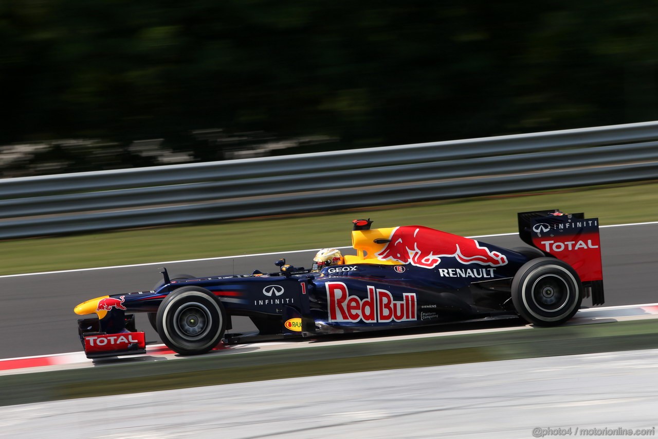 GP UNGHERIA, 27.07.2012- Prove Libere 2, Sebastian Vettel (GER) Red Bull Racing RB8 