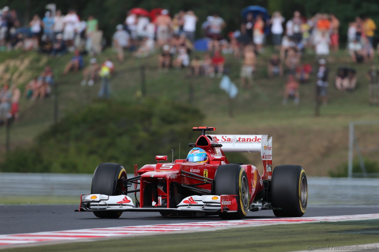 GP UNGHERIA, 27.07.2012- Prove Libere 2, Fernando Alonso (ESP) Ferrari F2012 