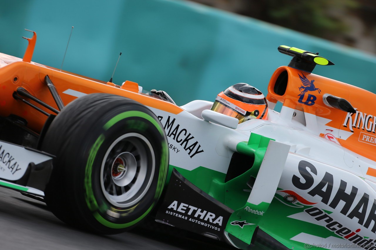 GP UNGHERIA, 27.07.2012- Prove Libere 2, Nico Hulkenberg (GER) Sahara Force India F1 Team VJM05 