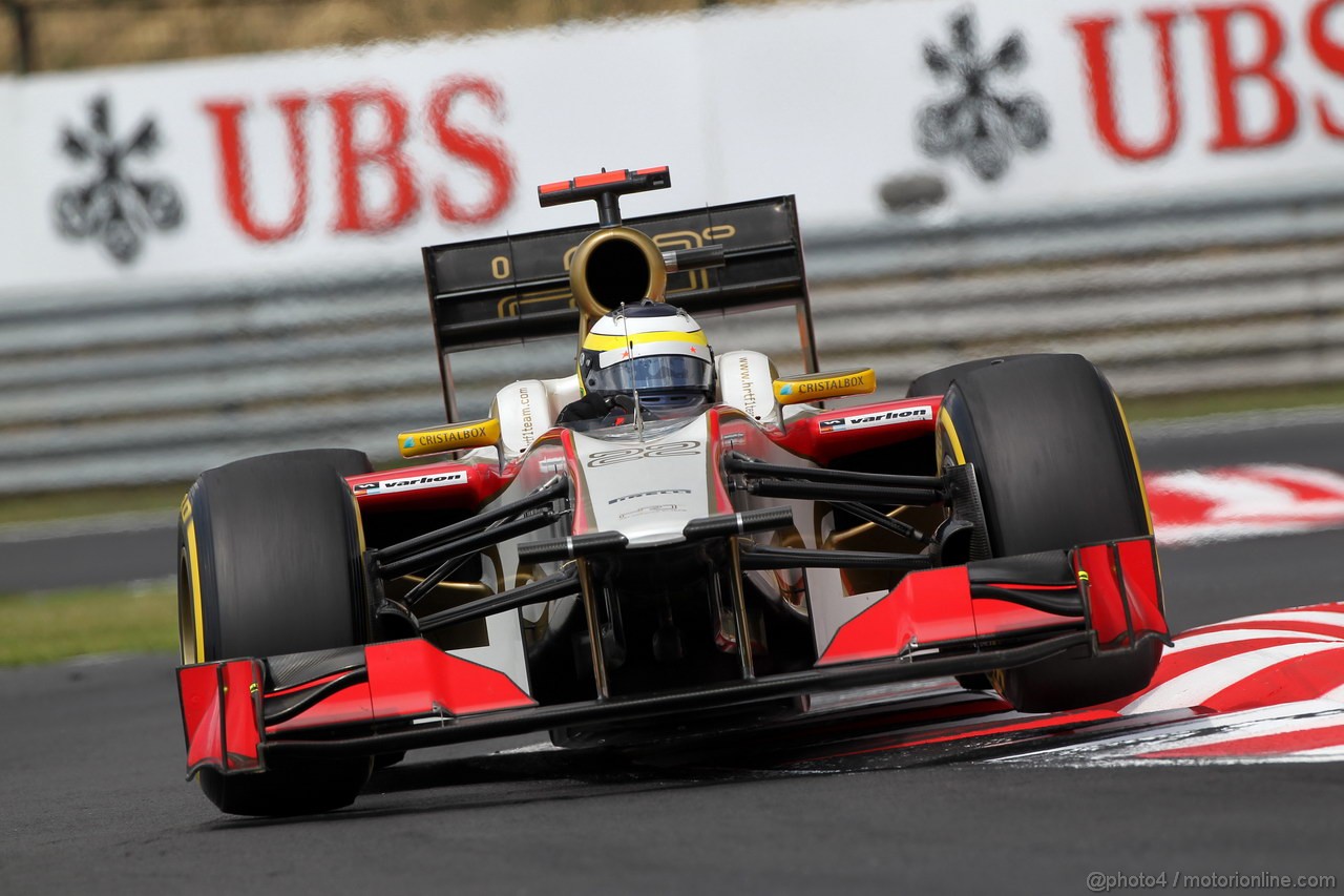 GP UNGHERIA, 27.07.2012- Prove Libere 2, Pedro de la Rosa (ESP) HRT Formula 1 Team F112 