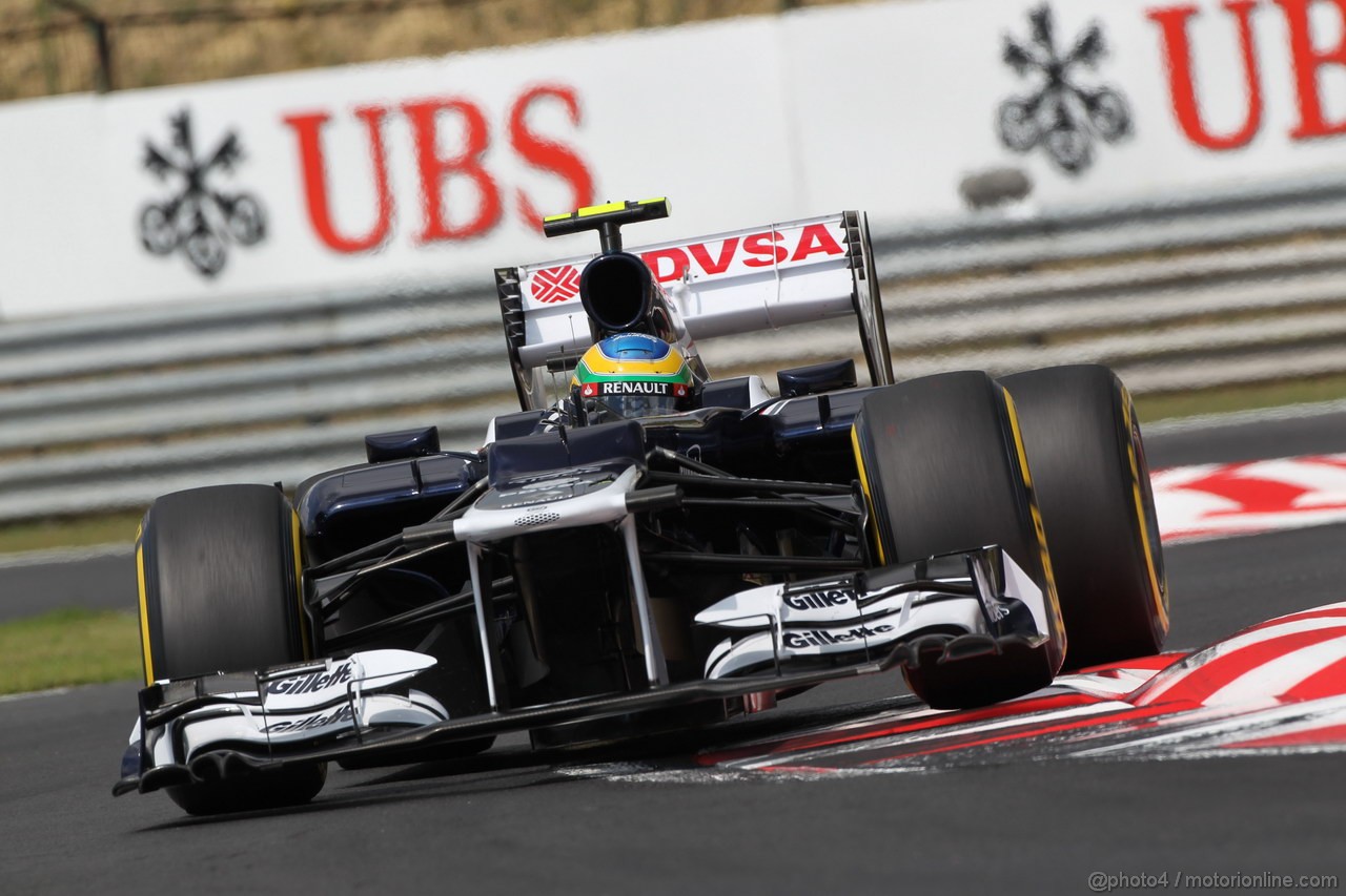 GP UNGHERIA, 27.07.2012- Prove Libere 2, Bruno Senna (BRA) Williams F1 Team FW34 