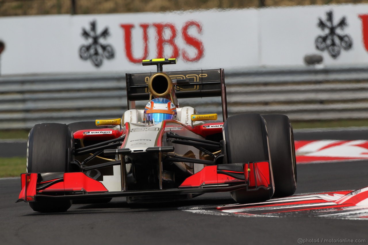 GP UNGHERIA, 27.07.2012- Prove Libere 2, Narain Karthikeyan (IND) HRT Formula 1 Team F112 