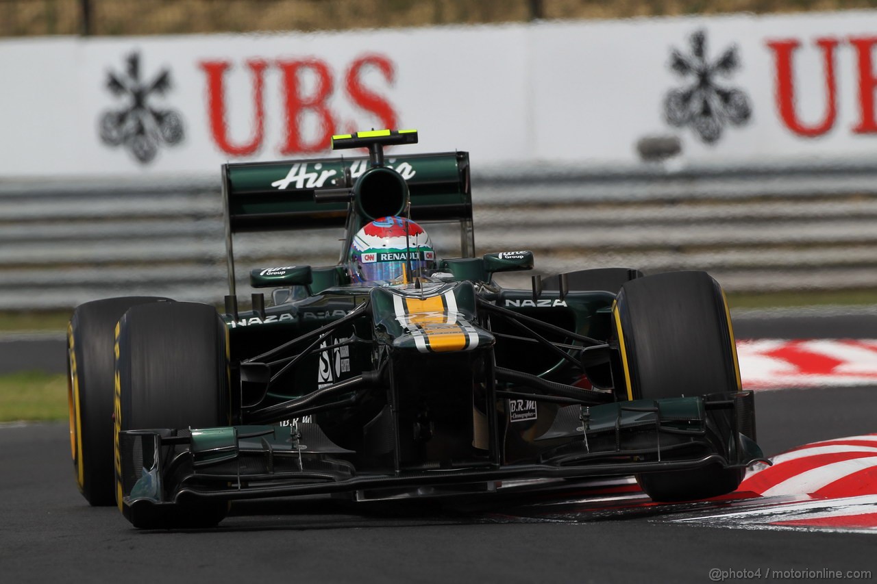 GP UNGHERIA, 27.07.2012- Prove Libere 2, Vitaly Petrov (RUS) Caterham F1 Team CT01 