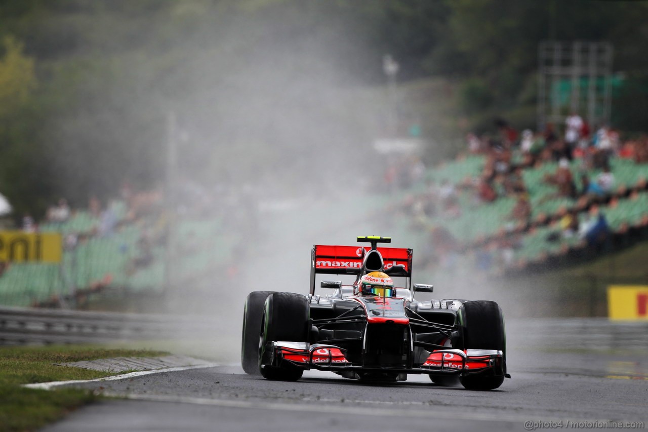 GP UNGHERIA, 27.07.2012- Prove Libere 2, Lewis Hamilton (GBR) McLaren Mercedes MP4-27 