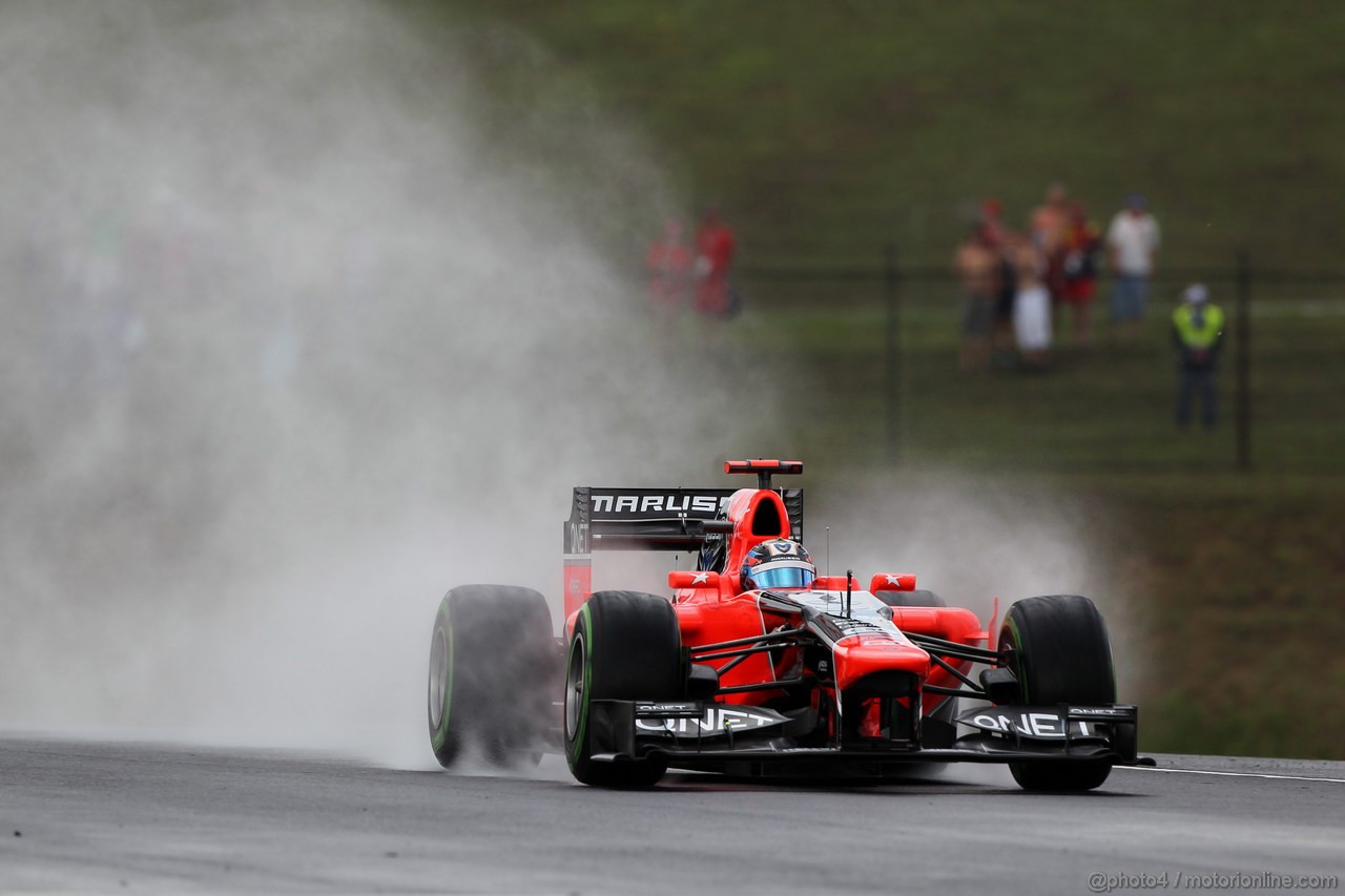 GP UNGHERIA, 27.07.2012- Prove Libere 2, Timo Glock (GER) Marussia F1 Team MR01 