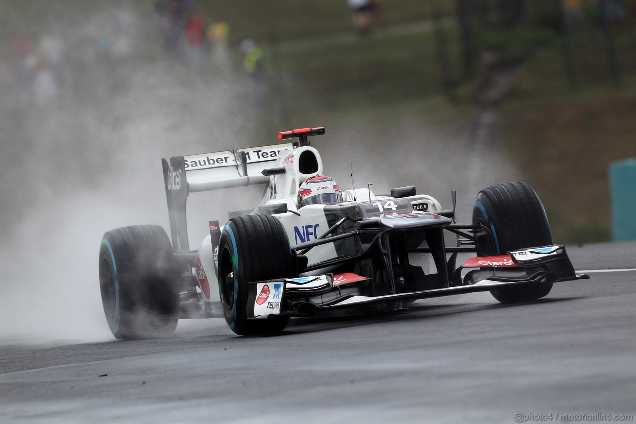 GP UNGHERIA, 27.07.2012- Prove Libere 2, Kamui Kobayashi (JAP) Sauber F1 Team C31 