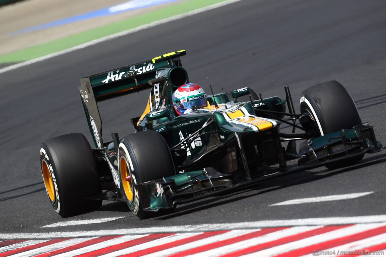 GP UNGHERIA, 27.07.2012- Prove Libere 2, Vitaly Petrov (RUS) Caterham F1 Team CT01 