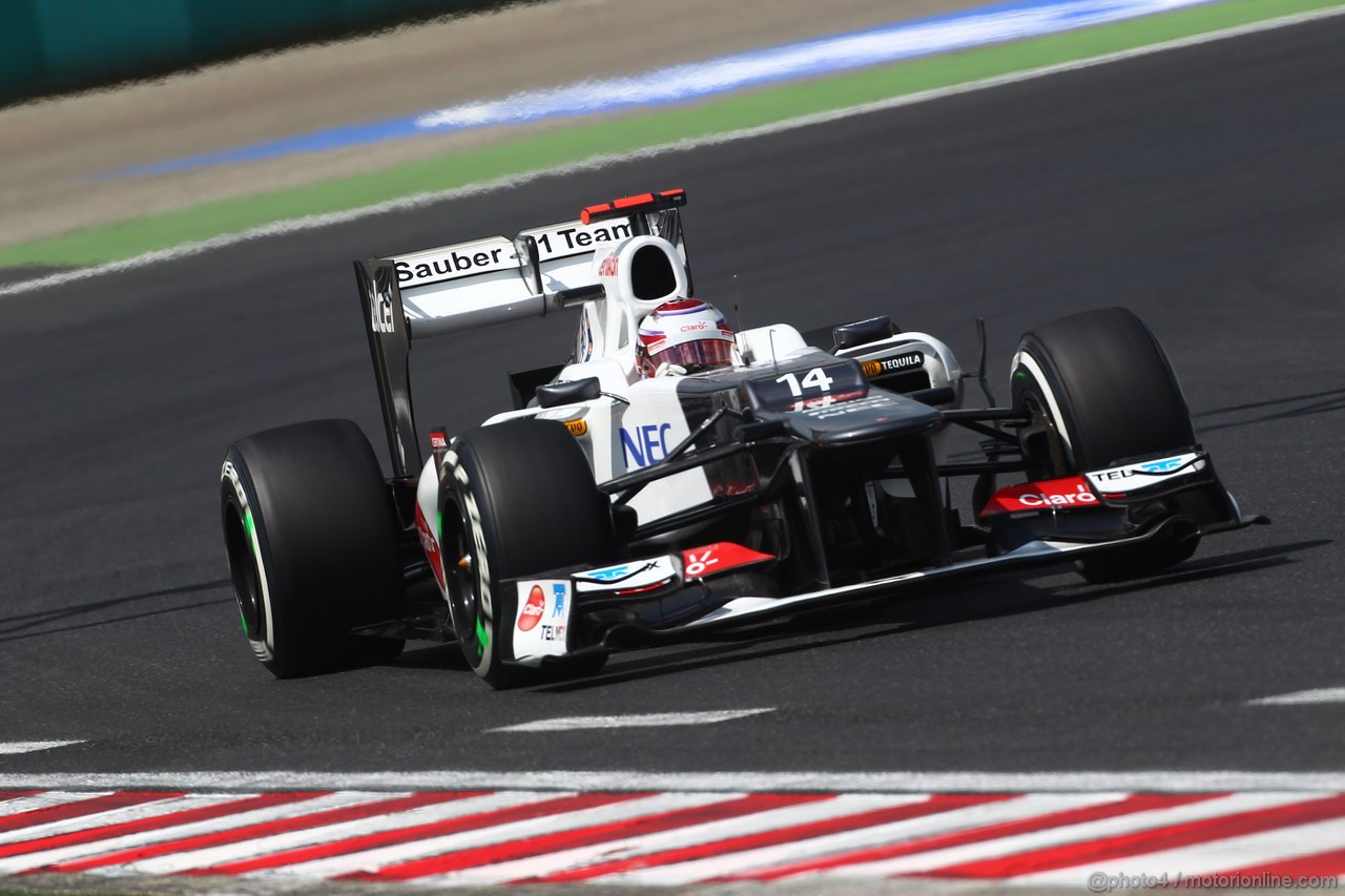 GP UNGHERIA, 27.07.2012- Prove Libere 2, Kamui Kobayashi (JAP) Sauber F1 Team C31 