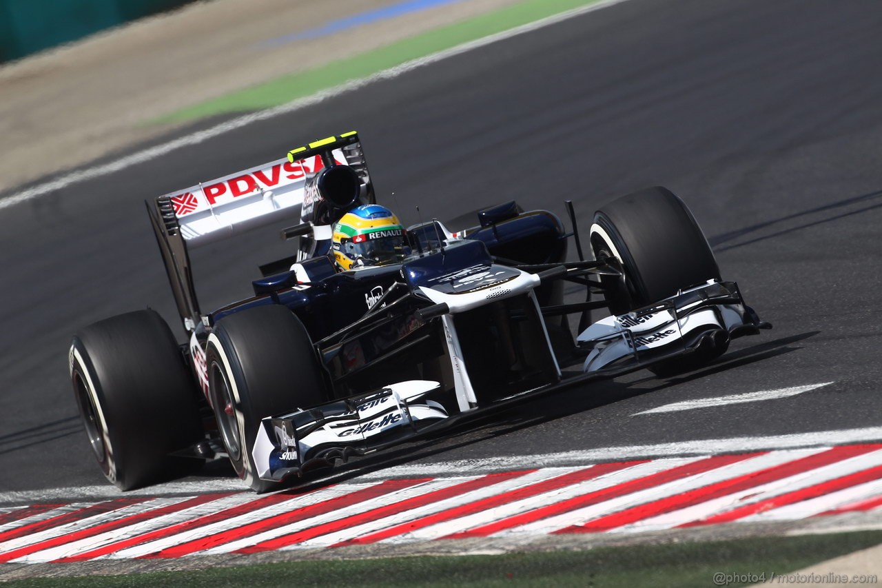 GP UNGHERIA, 27.07.2012- Prove Libere 2, Bruno Senna (BRA) Williams F1 Team FW34