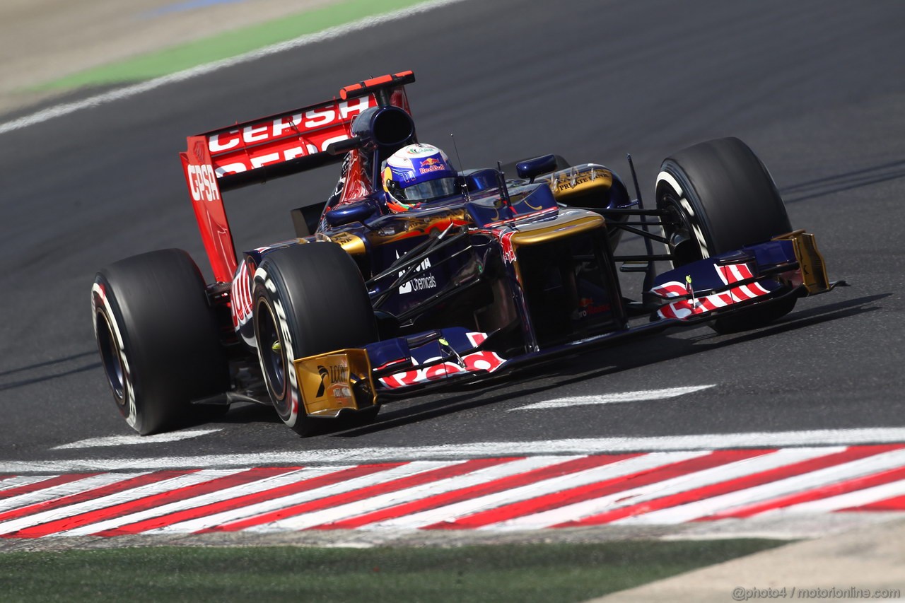 GP UNGHERIA, 27.07.2012- Prove Libere 2, Daniel Ricciardo (AUS) Scuderia Toro Rosso STR7 