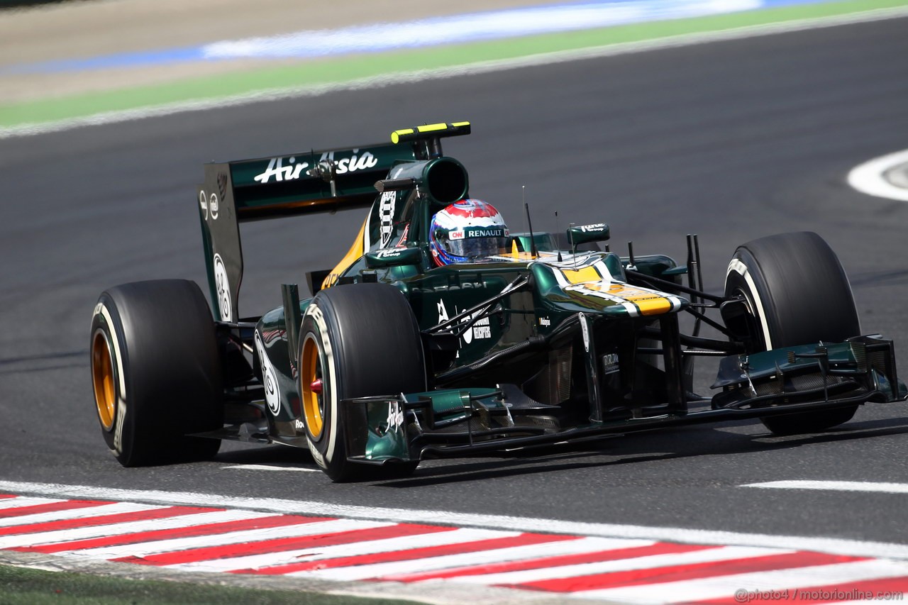 GP UNGHERIA, 27.07.2012- Prove Libere 2, Vitaly Petrov (RUS) Caterham F1 Team CT01 