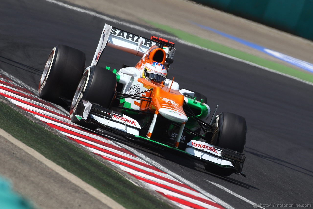GP UNGHERIA, 27.07.2012- Prove Libere 2, Paul di Resta (GBR) Sahara Force India F1 Team VJM05 