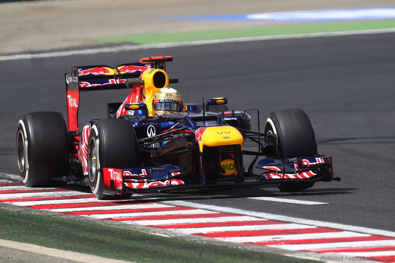 GP UNGHERIA, 27.07.2012- Prove Libere 2, Sebastian Vettel (GER) Red Bull Racing RB8 