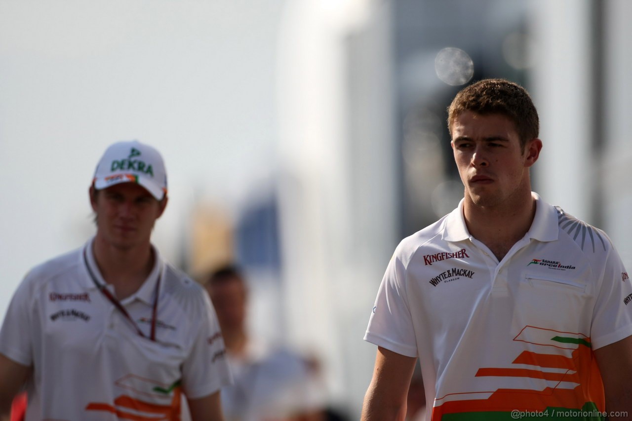 GP UNGHERIA, 27.07.2012- Nico Hulkenberg (GER) Sahara Force India F1 Team VJM05 e Paul di Resta (GBR) Sahara Force India F1 Team VJM05 