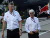 GP UNGHERIA, 27.07.2012- Free Practice 2, Ross Brawn (GBR), Team Principal, Mercedes GP e Bernie Ecclestone (GBR), President e CEO of Formula One Management  