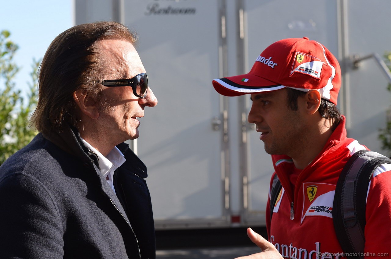 GP USA, 18.11.2012 - Emerson Fittipaldi (BRA) e Felipe Massa (BRA) Ferrari F2012