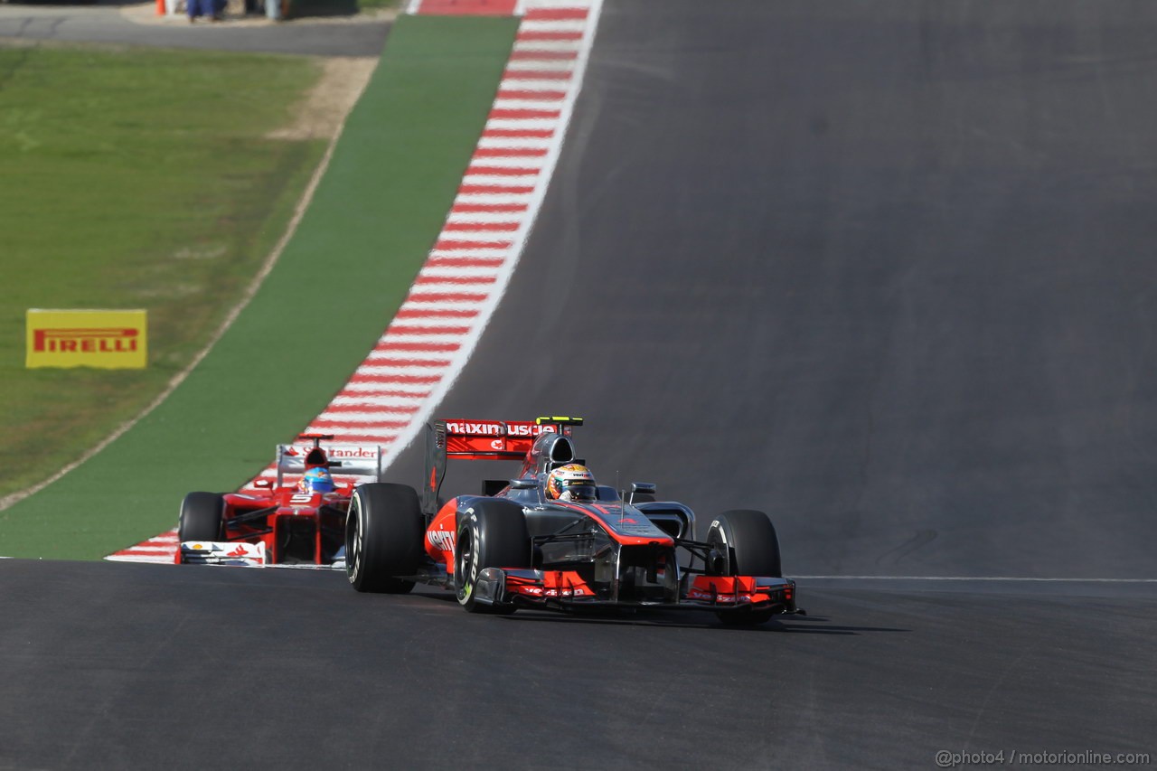 GP USA, 18.11.2012 - Gara, Lewis Hamilton (GBR) McLaren Mercedes MP4-27