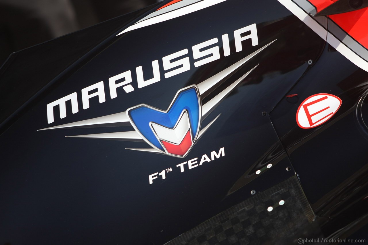 GP USA, 18.11.2012 - Marussia logo