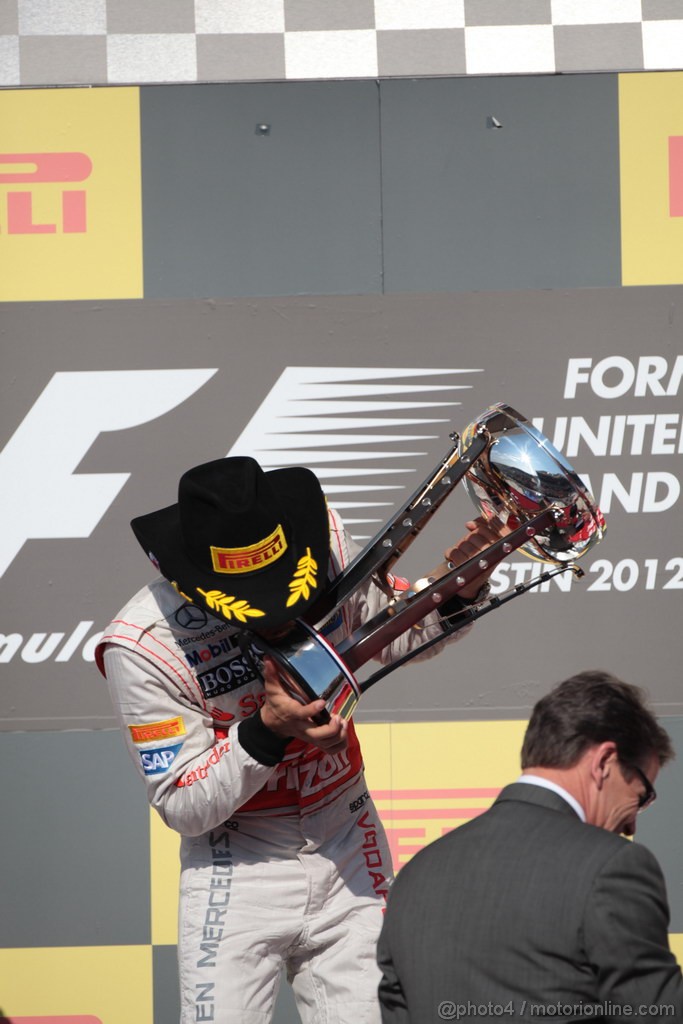 GP USA, 18.11.2012 - Podium, winner Lewis Hamilton (GBR) McLaren Mercedes MP4-27