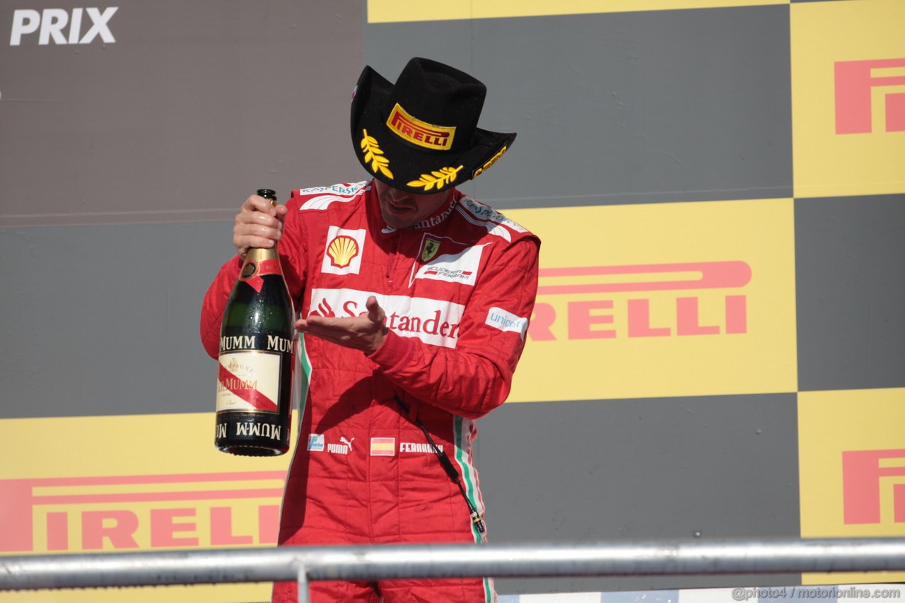 GP USA, 18.11.2012 - Podium, 3rd Fernando Alonso (ESP) Ferrari F2012