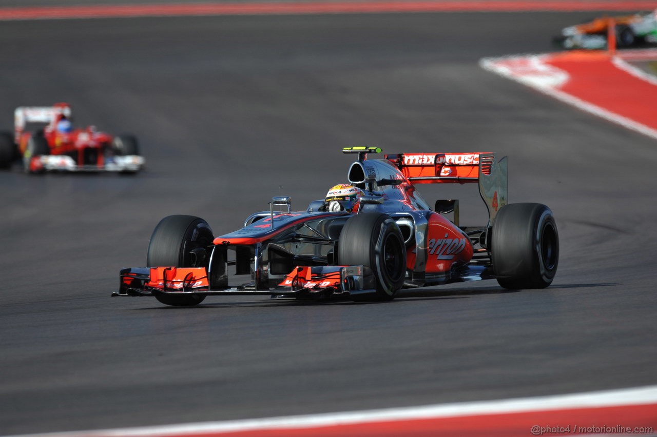 GP USA, 18.11.2012 - Gara, Lewis Hamilton (GBR) McLaren Mercedes MP4-27