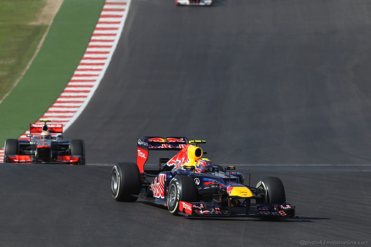 GP USA, 18.11.2012 - Gara, Mark Webber (AUS) Red Bull Racing RB8