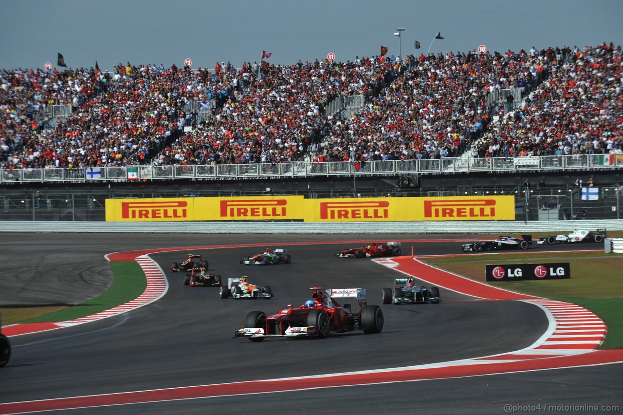 GP USA, 18.11.2012 - Gara, Fernando Alonso (ESP) Ferrari F2012