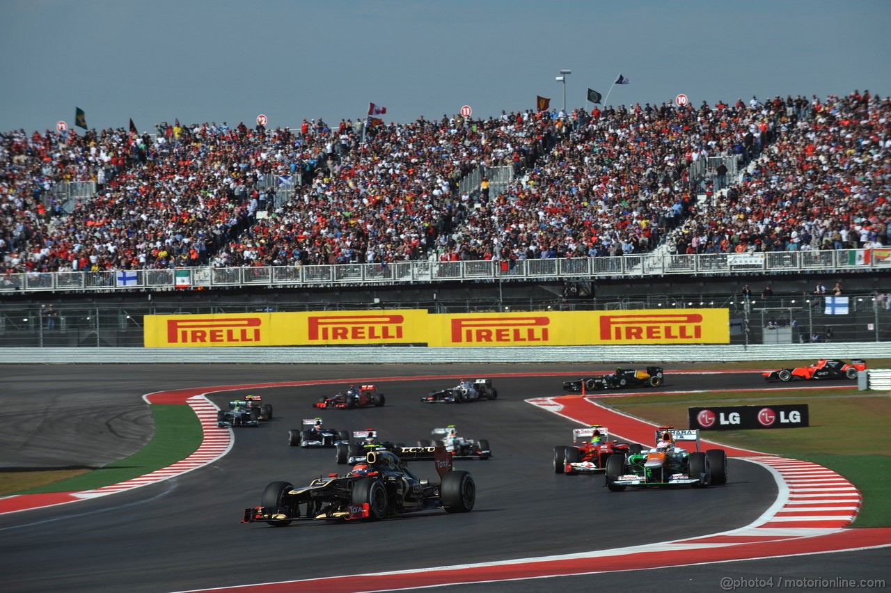 GP USA, 18.11.2012 - Gara, Romain Grosjean (FRA) Lotus F1 Team E20