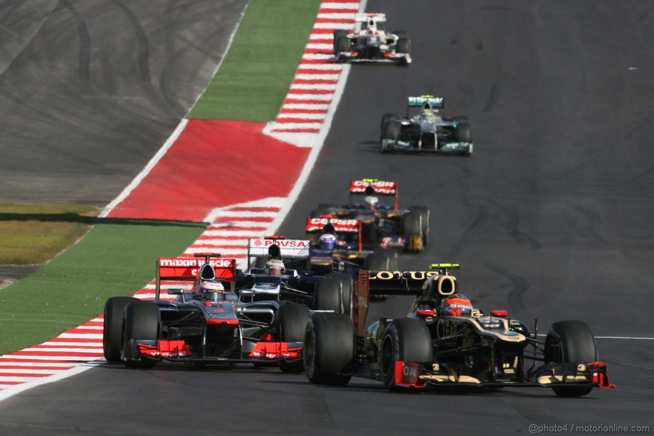 GP USA, 18.11.2012 - Gara, Romain Grosjean (FRA) Lotus F1 Team E20