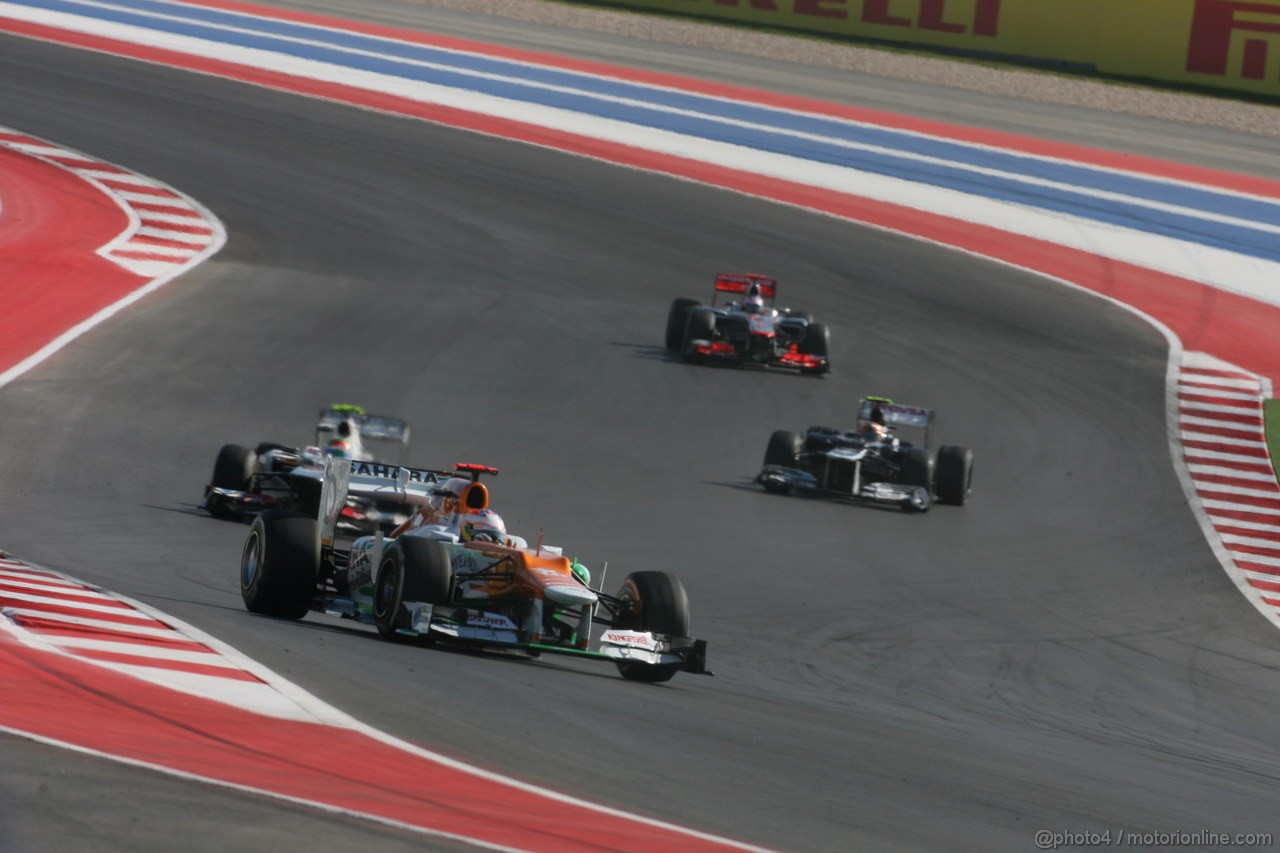 GP USA, 18.11.2012 - Gara, Paul di Resta (GBR) Sahara Force India F1 Team VJM05