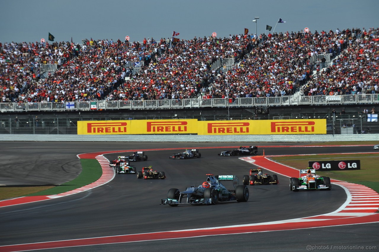 GP USA, 18.11.2012 - Gara, Michael Schumacher (GER) Mercedes AMG F1 W03