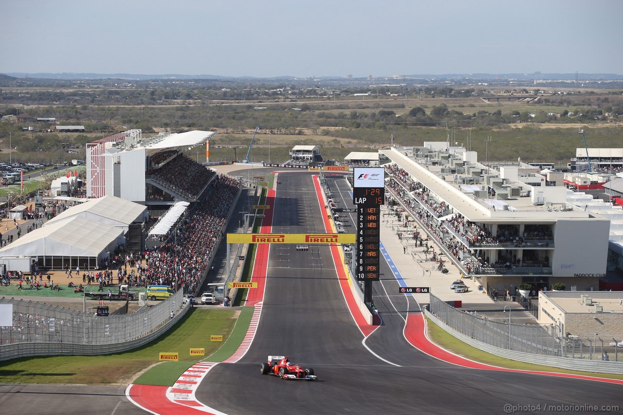 GP USA, 18.11.2012 - Gara, Fernando Alonso (ESP) Ferrari F2012